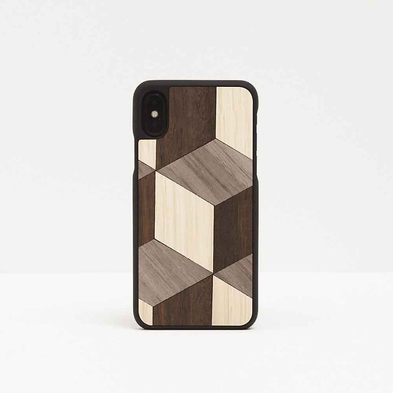 【預購】原木手機殼/方塊原色-iPhone/Huawei - 手機殼/手機套 - 木頭 咖啡色
