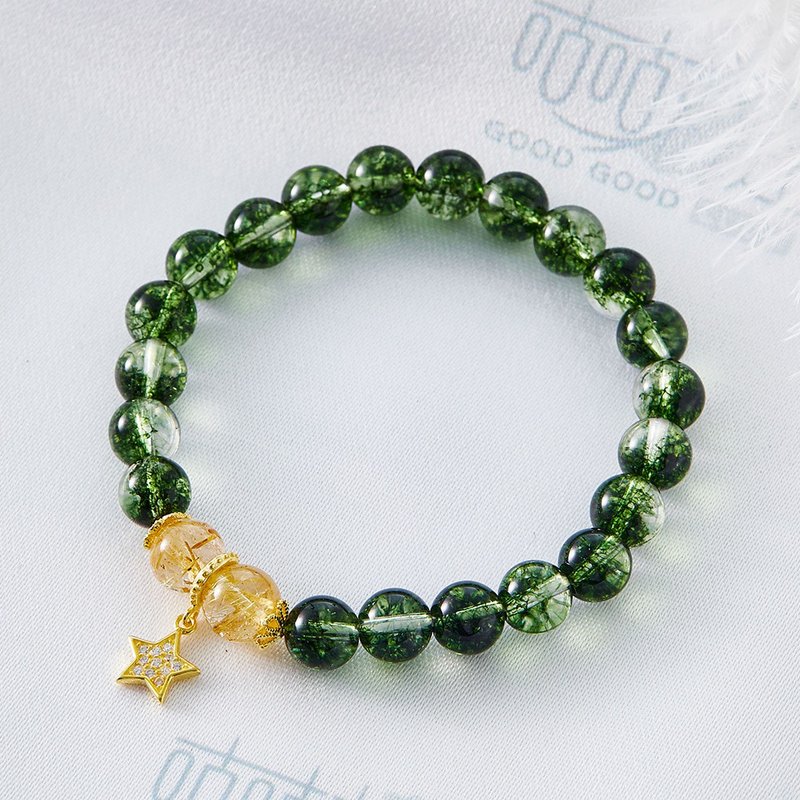 Good Luck Green-Phantom Crystal Bracelet - (Consecration included) - สร้อยข้อมือ - คริสตัล 