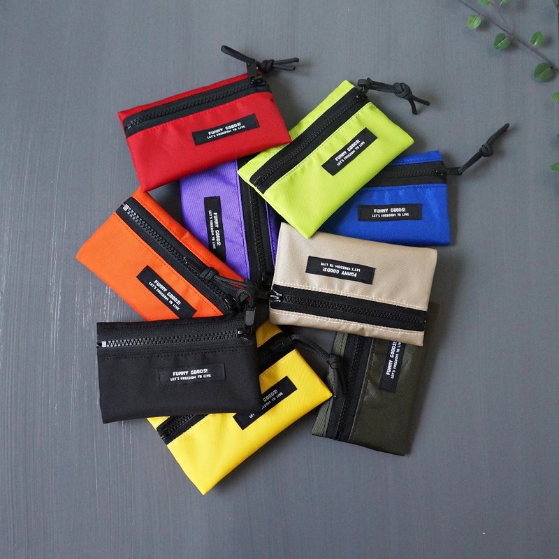 Waterproof water repellent nylon coin pouch - กระเป๋าเครื่องสำอาง - วัสดุกันนำ้ หลากหลายสี