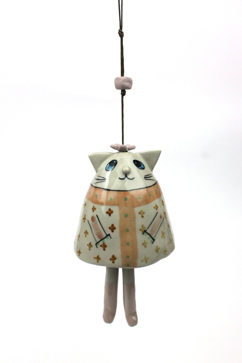 Vilan by Familyclay Painted Ceramic Bell 0801-04 - ของวางตกแต่ง - ดินเผา ขาว