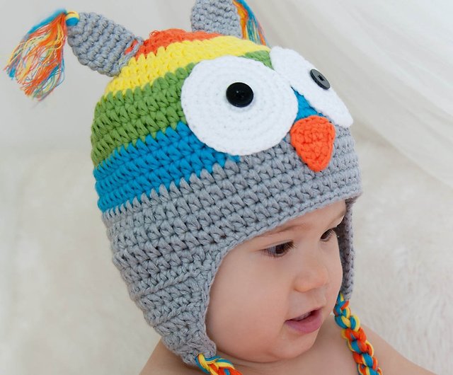 Cutie Bella Hand Knitted Hat Owl-Sherbet - Shop Cutie Bella Baby Hats &  Headbands - Pinkoi