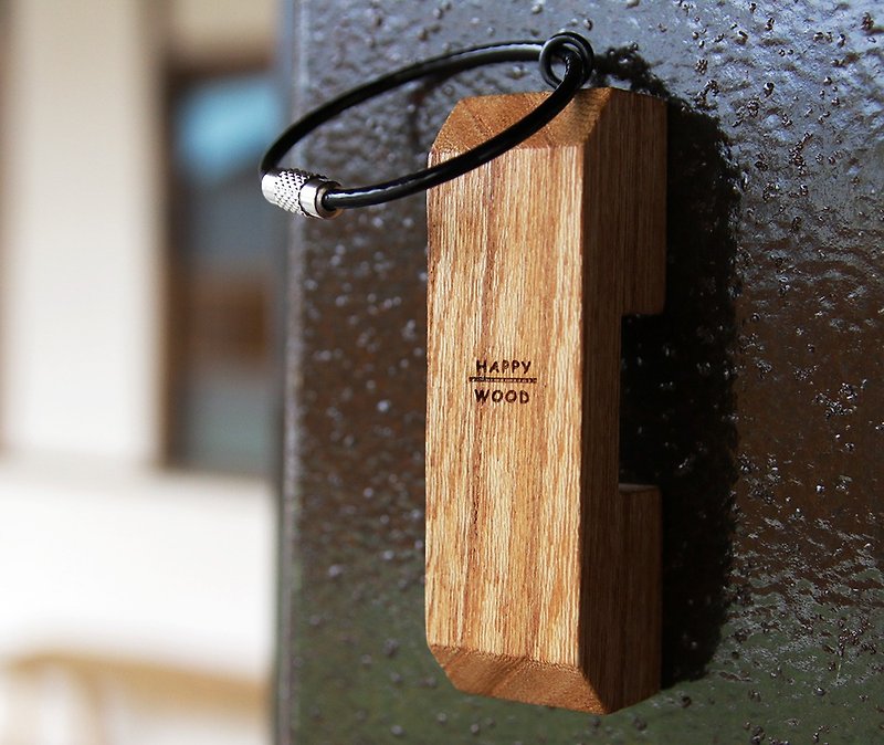 【Beech】Mobile phone holder key ring - Keychains - Wood Brown
