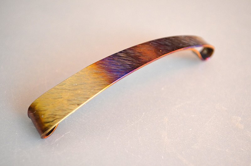 Titanium Barrette  =純チタンバレッタ荒らし鎚目75mm=メタルスライドピン - 髮夾/髮圈 - 其他金屬 多色