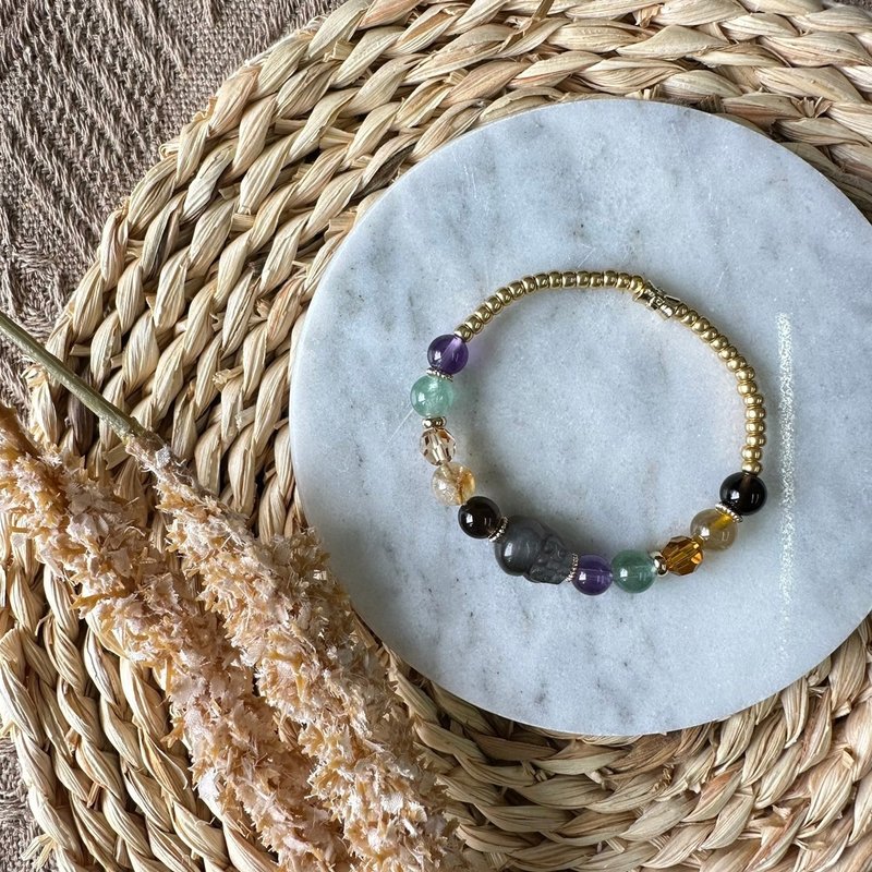 魅力骨幹石貔貅彈性手鍊 - 手鍊/手環 - 水晶 