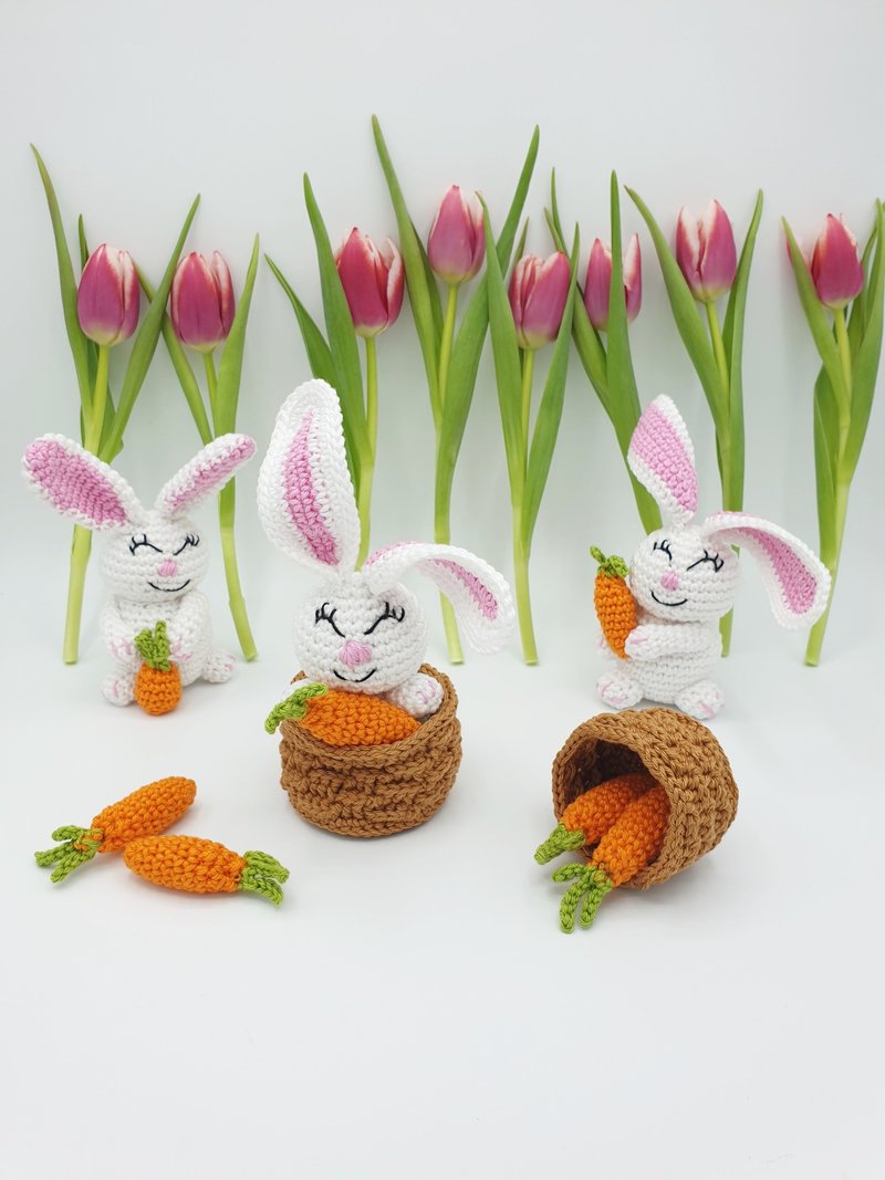The Cute Bunny Family | Amigurumi Easter Crochet Pattern PDF - 手工藝教學/工具書 - 其他材質 