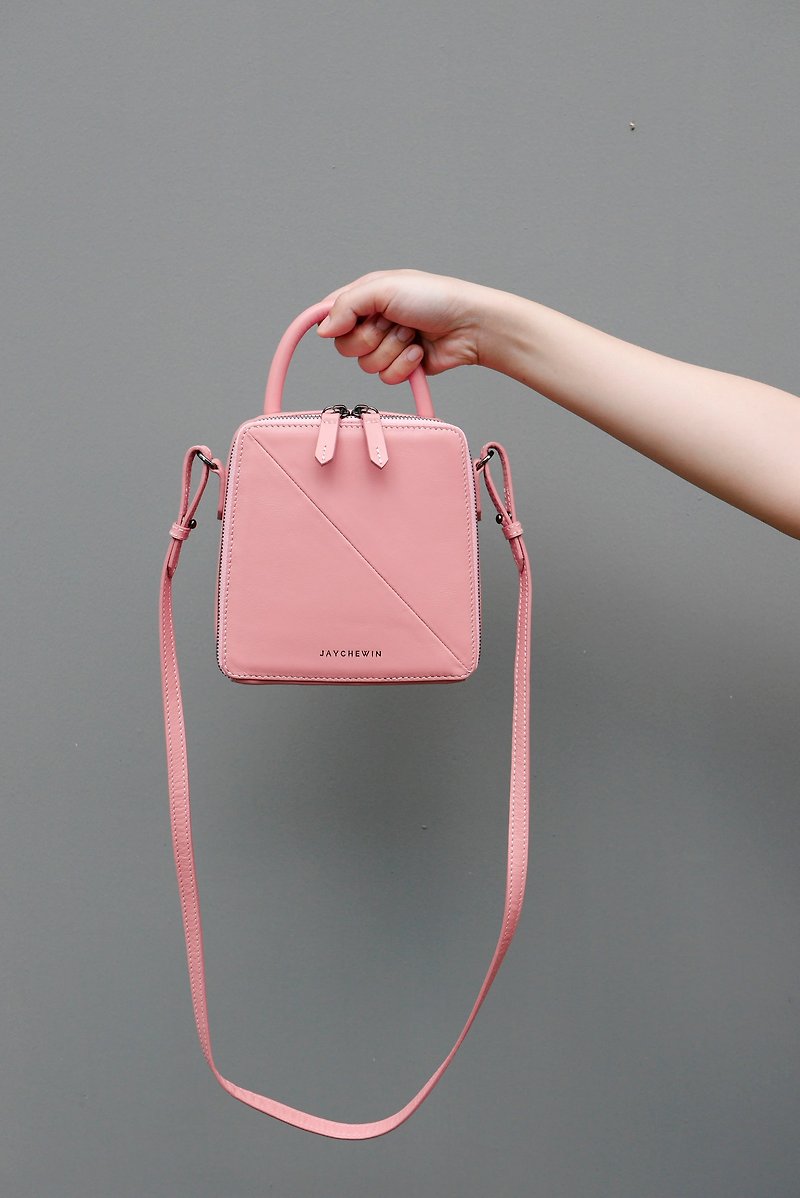 Butter Crossbody Bag in Cottoncandy Pink - Backpacks - Genuine Leather Pink