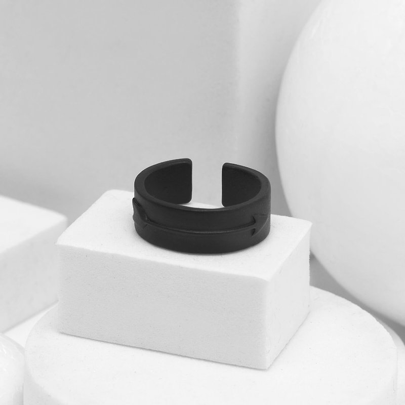 Recovery Arrow Ring (Fog Black) - General Rings - Other Metals Black