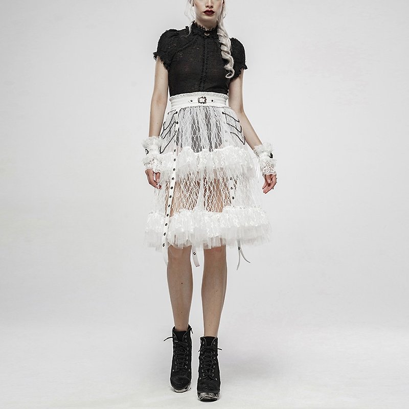 Lolita Forbidden Cage Skirt - Multicolor - กระโปรง - วัสดุอื่นๆ สีดำ