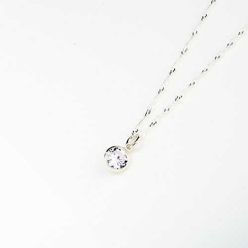 Angel & Me 珠寶銀飾 瑞士單鑽 鑽石 6mm 八心八箭 s925 純銀 項鍊 情人節