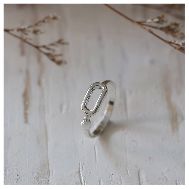 Number 0 zero Minimal ring Smooth handmade lady women Girl silver thin modern  - General Rings - Other Metals Silver