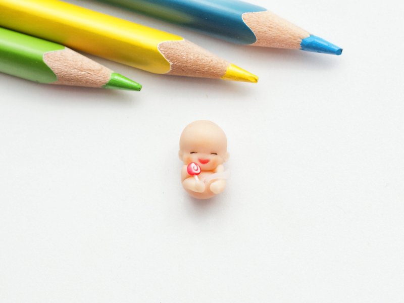 Happy Fetus, happy pregnancy, Baby Shower Cake Topper, 1,5 cm - 公仔/玩偶 - 其他材質 