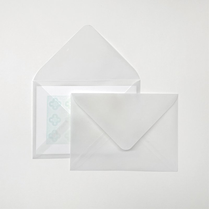 A6信封 半透明系列 描圖紙 - 信封/信紙 - 紙 白色