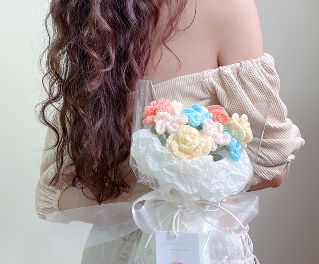 薔薇と勿忘草のブーケ