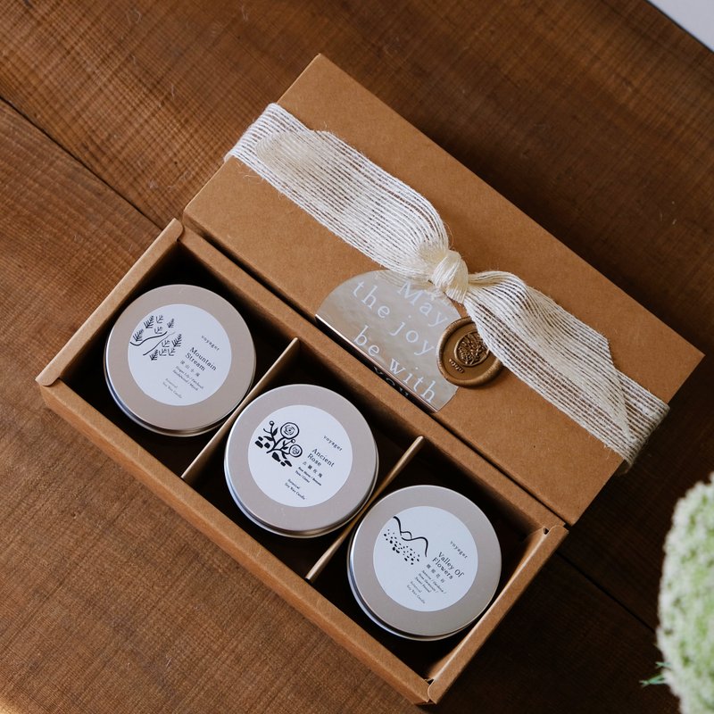 [Christmas Gift Box] Three Classic Candles | voyager - เทียน/เชิงเทียน - โลหะ สีเงิน