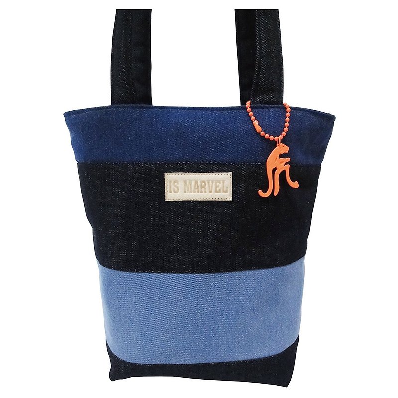 【Is Marvel】Three-color tannins package - Handbags & Totes - Cotton & Hemp Blue
