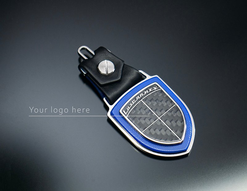 Porsche Custom Keychain, Carbon,  Titanium, Gold, Porsche, Ferrari, lamborghini, - 鎖匙扣/鎖匙包 - 其他材質 藍色