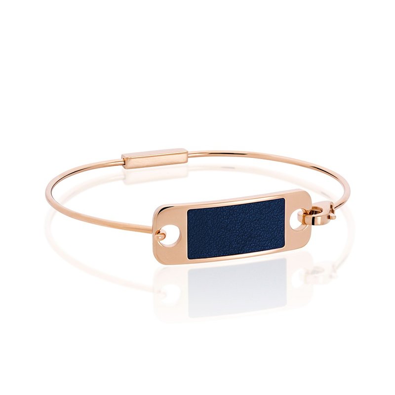 Comet Iris Rose Gold Bangle 玫瑰金皮革手鐲 - 手鍊/手環 - 不鏽鋼 多色