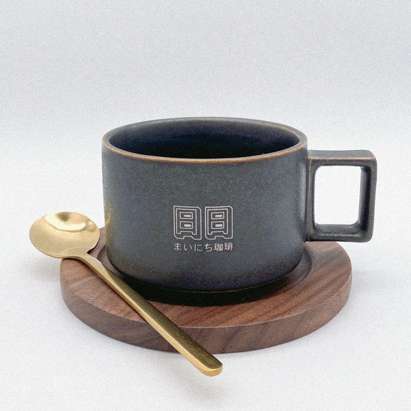 Daily coffee cup まいにち coffee retro coffee cup set 200ml - Mugs - Pottery Brown