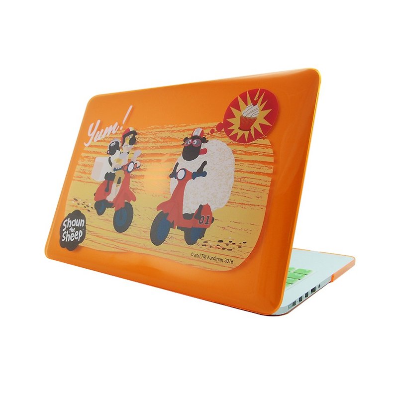 笑笑羊正版授權(Shaun The Sheep)-Macbook水晶殼：【呯呯歐兜邁】（橘）《Macbook Pro/Air 13吋 專用》 - 平板/電腦保護殼 - 塑膠 橘色