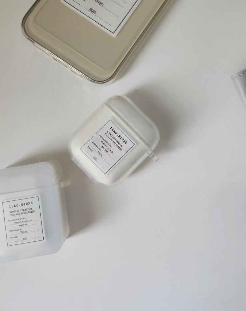 AirPods | LUKO設計 | 標籤透明保護殼 - AirPods/耳機保護套 - 其他材質 