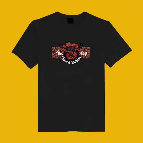 CHIC SHOP 插畫設計館 法鬥 鍾馗 狗 插畫 原創 黑 短T 衣服 T恤 情侶裝 童裝 母子裝
