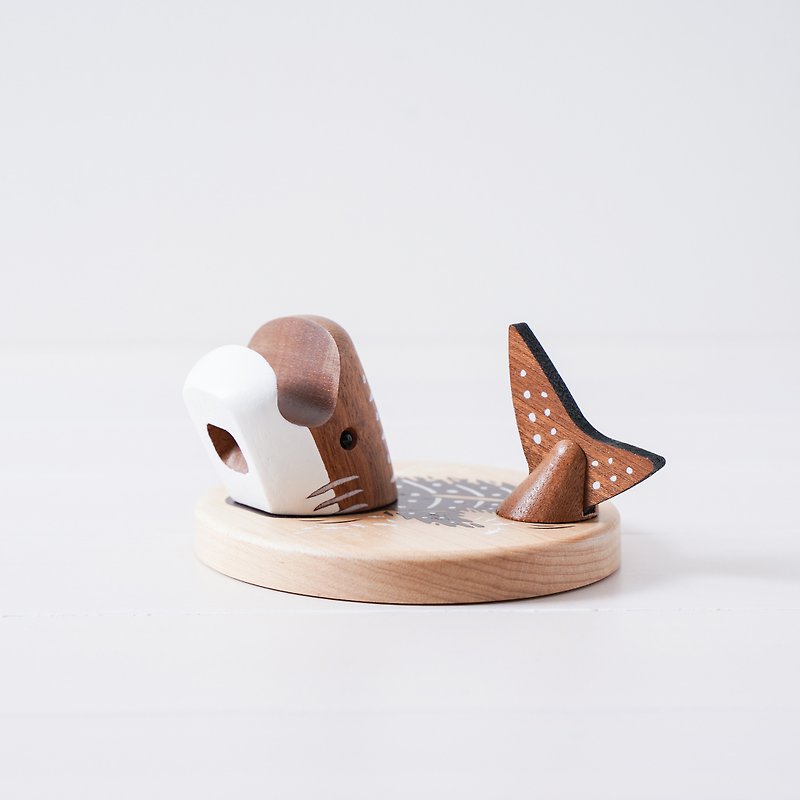 【Whale Shark】Wooden Phone Holder | Wooderful life - Phone Stands & Dust Plugs - Wood Multicolor