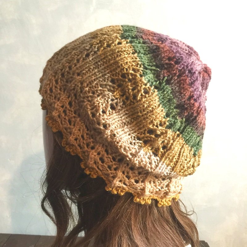 First eye grading braided wool cap / cap / keep warm - Hats & Caps - Wool Multicolor