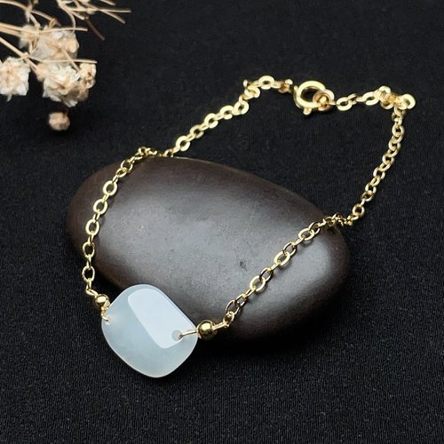 瓔珞珠寶盒 E.L.Jewelry Box 冰糯種翡翠14K包金手鍊 | 天然緬甸玉翡翠A貨