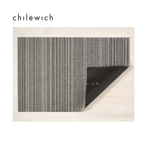 Chilewich 細條紋 Skinny Stripe 腳踏地墊46X71CM-黑灰