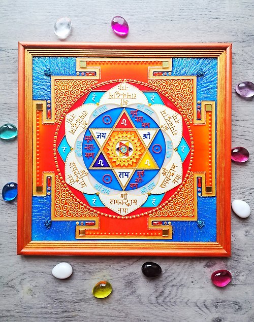 zorkavenera 太阳Yantra Surya曼陀罗墙艺术瑜伽装饰冥想瑜伽神圣几何