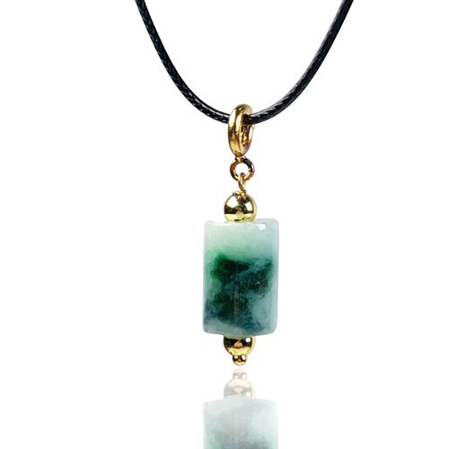 瓔珞珠寶盒 E.L.Jewelry Box 【萬事亨通】飄綠花翡翠路路通項鍊14K包金|天然緬甸翡翠A貨|送禮