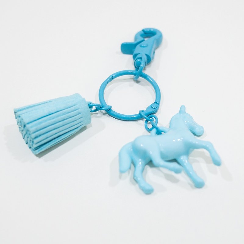 天馬行空 藍天遊樂園 流蘇鑰匙圈吊飾 多色 婚禮小物 - 鑰匙圈/鑰匙包 - 其他金屬 藍色