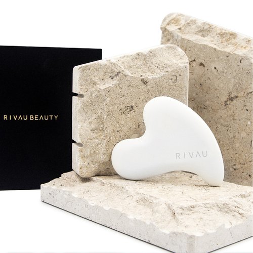 RIVAU BEAUTY RIVAU BEAUTY 臉部醒膚陶瓷刮痧板 I 附贈絨布袋 按摩 陶瓷按摩板