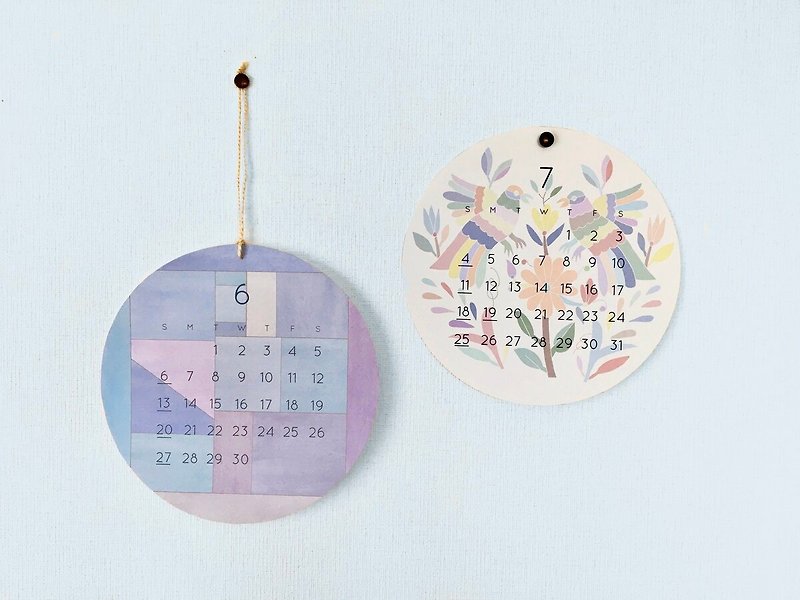 世界の伝統柄のカレンダー - 月曆/年曆/日曆 - 紙 多色
