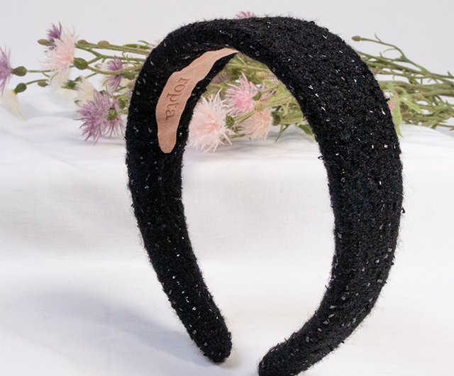 TWEED HEADBAND BLACK TWEED HEADBAND BLACK