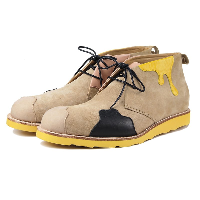 Desert boots Cloud High Top M1188 Sand - Men's Boots - Genuine Leather Multicolor