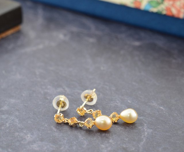 K18 Natural South Sea Pearl Earrings - Shop JEWELRY and PEARL