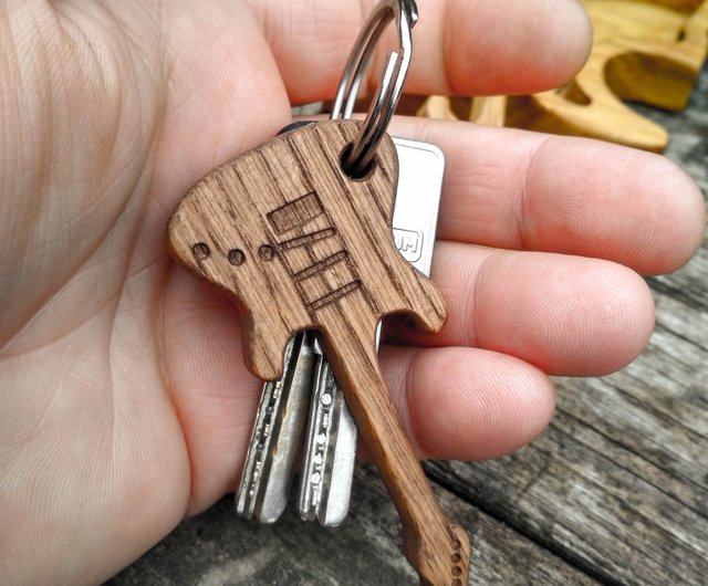 Custom Engraved Keychain, Guitar Gifts, 1 Year Anniversary Gift for  Boyfriend - Shop PetraWoodShop Keychains - Pinkoi