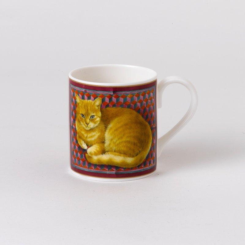 UK RK | Lesley Anne Ivory Cat 280ml Bone China Cup Spiro - แก้ว - เครื่องลายคราม หลากหลายสี