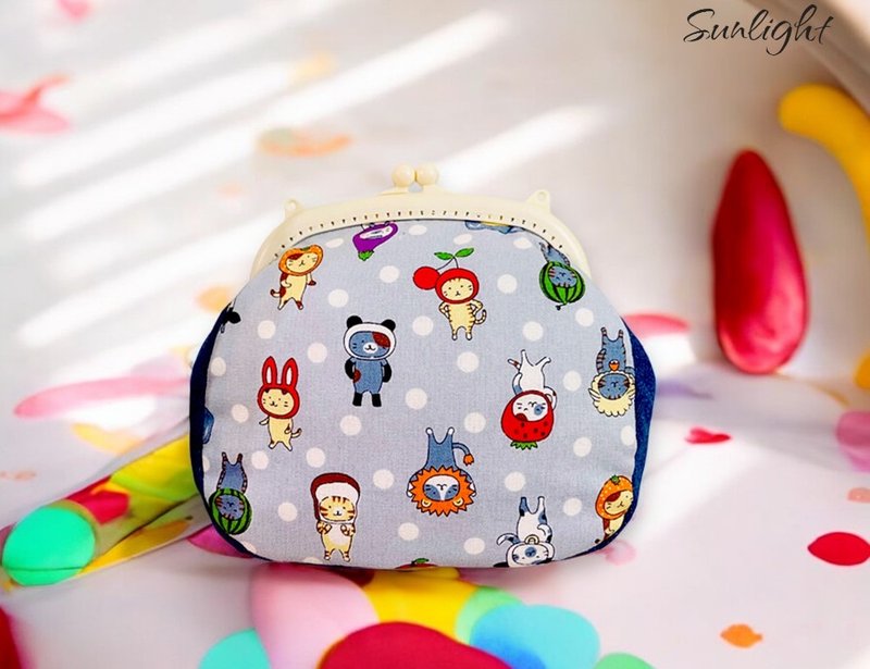 *Sunshine Alley*Handmade Products-Cute Fairy Tale Variety Cat Handbag, Crossbody Kiss Lock Bag/Coin Purse - กระเป๋าแมสเซนเจอร์ - ผ้าฝ้าย/ผ้าลินิน 