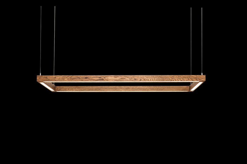 Wood Pendant Light, Suspension Light, Rectangle Chandelier, Modern Chandelier - 燈具/燈飾 - 木頭 