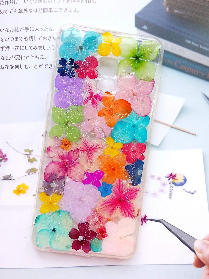 Pressed flowers phone case, Samsung Galaxy A8 2018, On Sale - เคส/ซองมือถือ - พลาสติก หลากหลายสี