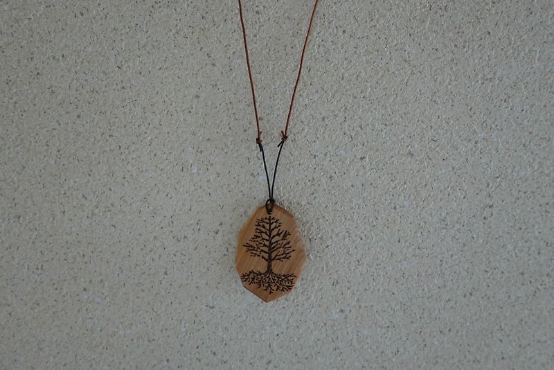 慈雨(jiu)necklace - Necklaces - Wood Brown