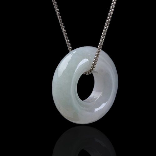 瓔珞珠寶盒 E.L.Jewelry Box 【願‧平安】冰種翡翠甜甜圈項鍊 | 天然緬甸玉A貨翡翠 |送禮