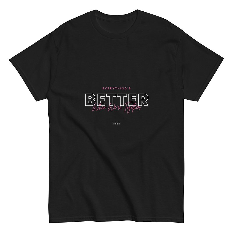 tシャツ t-shirt ブラック オリジナルロゴ - 女 T 恤 - 棉．麻 黑色