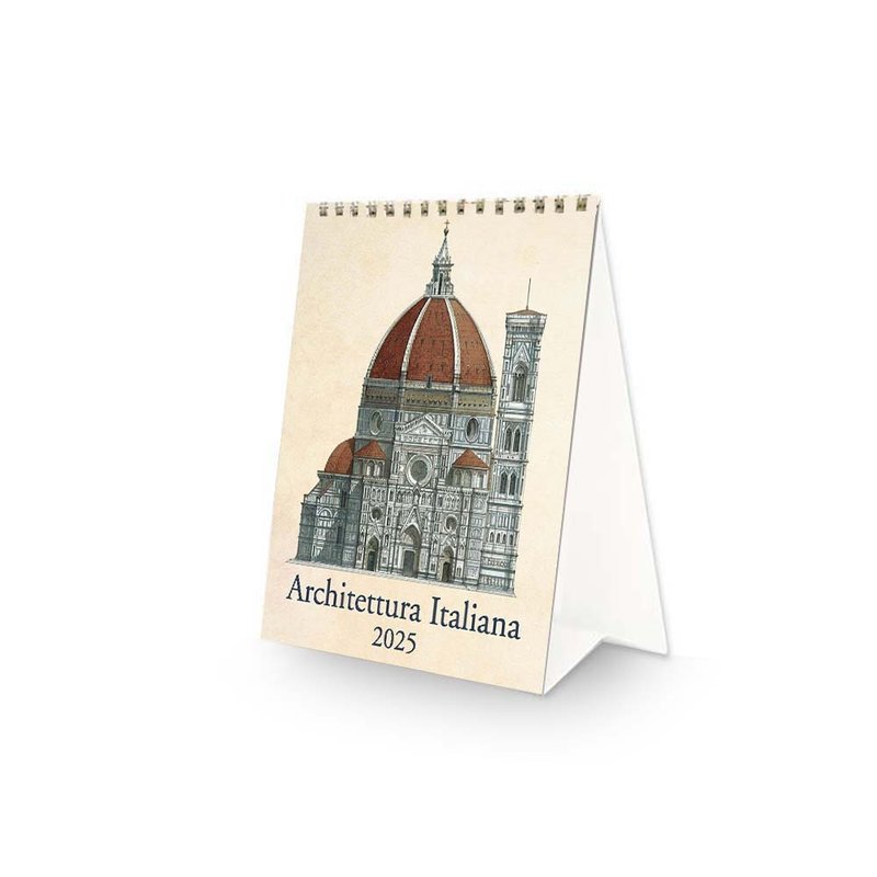 Italian IFI 2025 Almanac/Desk Calendar Architecture (please message before placing order) - Calendars - Paper Multicolor