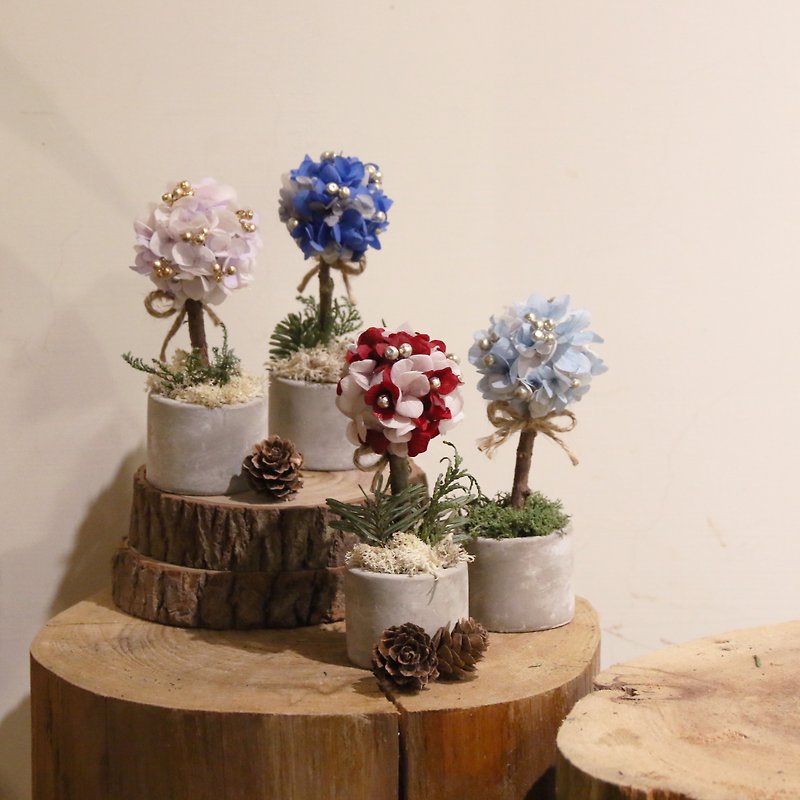 ミニ永遠の木ボールテーブル装飾結婚式の小さなもの不滅の花ドライフラワー - ドライフラワー・ブーケ - 寄せ植え・花 
