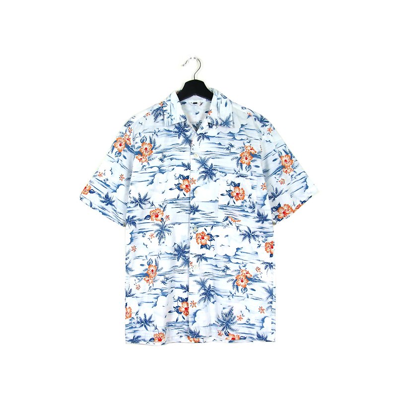 Back to Green :: Summer Clouds / Men and Men Wear // vintage Hawaii Shirts (H-02) - Men's Shirts - Cotton & Hemp 