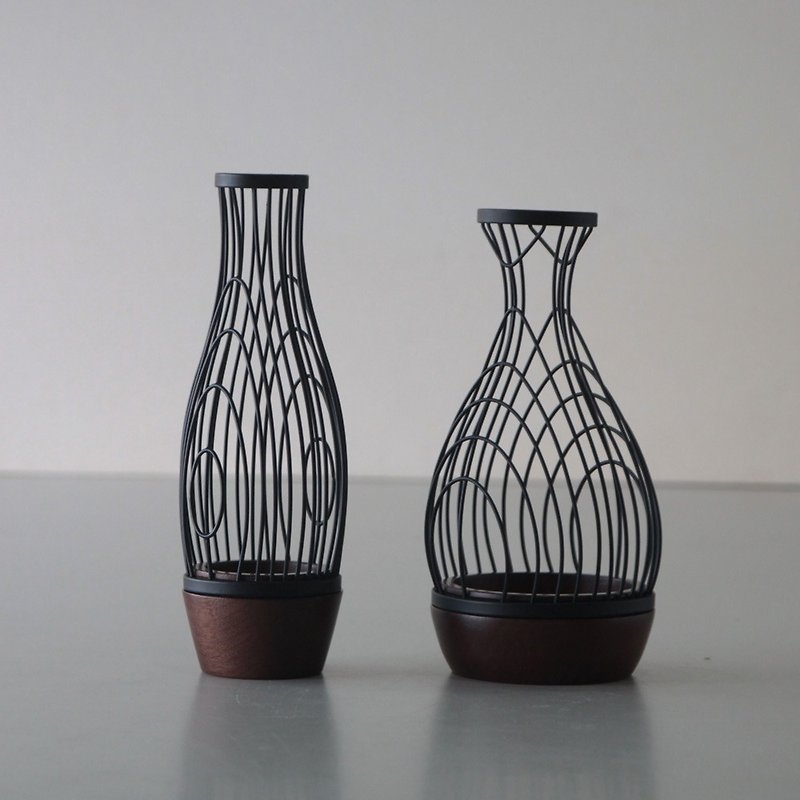 Geway | LINEUP- actual situation landscape designer vase series - Johnnie Walker Black + wood base soaring _ _ _ housewarming wedding gift _ - Plants - Other Metals Black