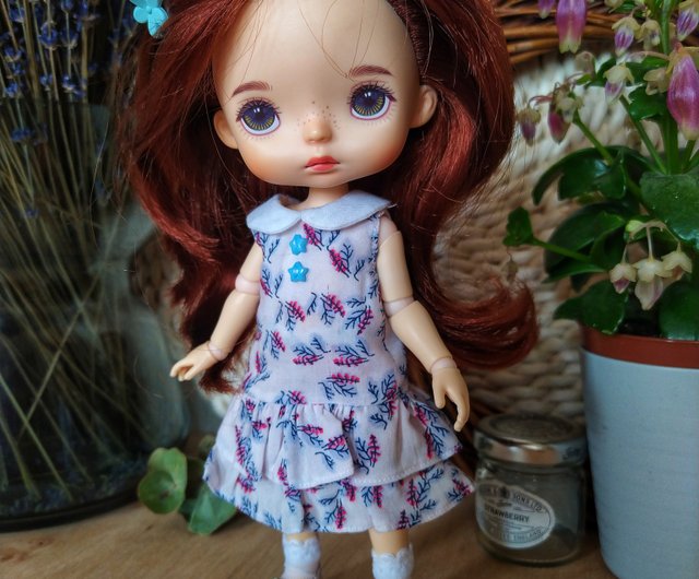 40's student style dress. For dolls 9-10 inchesMonst Xaiomi